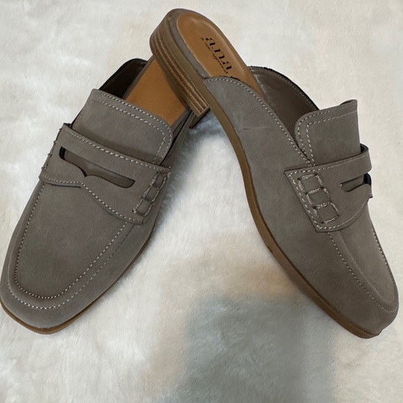 slip on shoe size 8.5 gray loafer - Picture 1 of 7